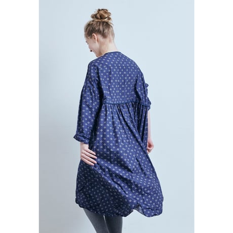 (g) グラム "PRINT TRIMMED GATHER ONEPIECE "プリントトリミングギャザーワンピース