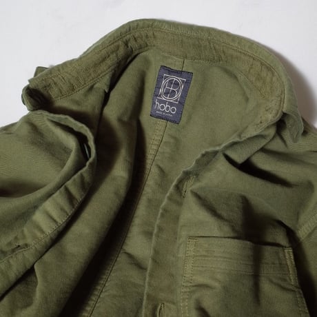 hobo ホーボー "ARTISAN SHIRT JACKET COTTON MOLESKIN MALUBERRY LEAF DYED"