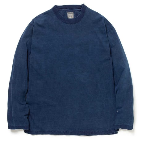 hobo ホーボー "ARTISAN L/S CREW NECK TEE COTTON HEAVYWEIGHT JERSEY INDIGO DYED"