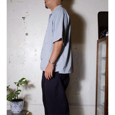 CURLY カーリー "SPLIT RAGLAN SHIRT -stripe-" スプリットラグランシャツ