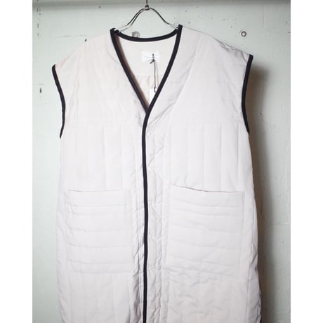 MANON マノン "QUILT PIPING LONG GILET"キルトパイピング ロングジレ