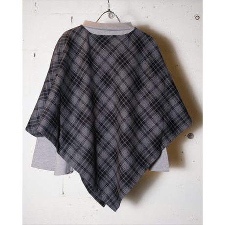 (g) グラム "TARTAN CHECK WOOL PONCHO" タータンチェックウールポンチョ