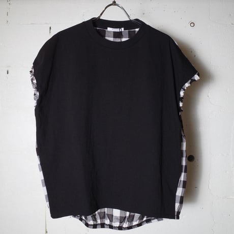 MANON マノン "CUT FRILL COMBI SHT TEE" カットフリル コンビシャツT