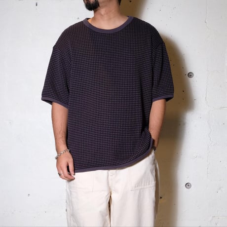 CURLY カーリー "TWO-TONE WAFFLE TEE＂ワッフルTEE