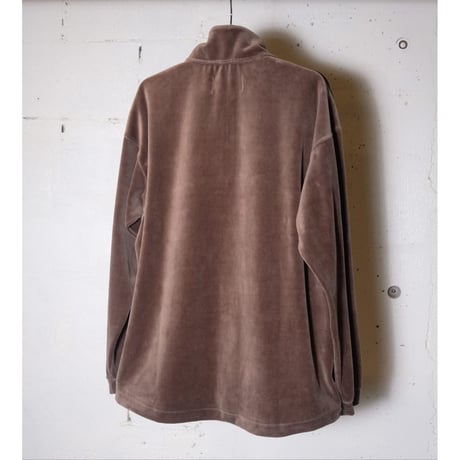 CURLY カーリー "VELOUR HALF ZIP P/O" ベロアハーフジッププルオーバー