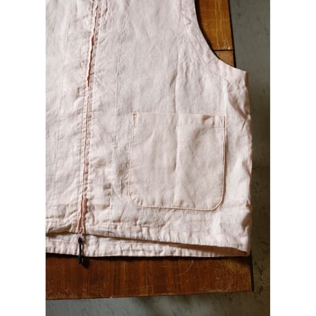 HARVESTY ハーベスティ"LINEN CANVAS ZIP VEST"