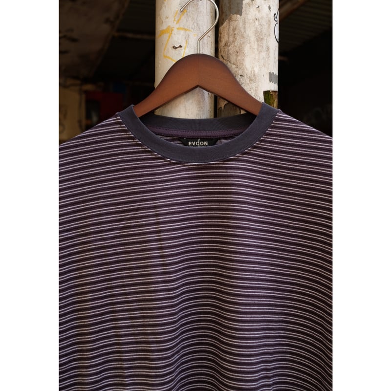 トップス EVCON BORDER WIDE S/S T-SHIRT 3 EVCON - BORDER WIDE S/S T-SHIRT | BLACK | カットソー | NapsNote