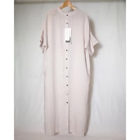 MANUAL ALPHABET マニュアルアルファベット "LINEN BIG CUFFS SHIRT ONE-PIECE"ワンピース