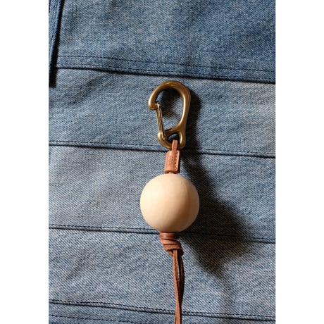 hobo ホーボー"ROUND WOOD BEADS KEY RING with BRASS"