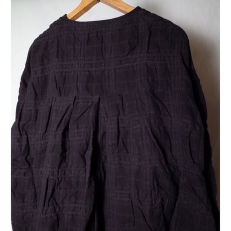 HARVESTY ハーベスティ"COTTON/WOOL SHRUNK PLAID ATELIER BLOUSE"シュリンクチェック アトリエブラウス
