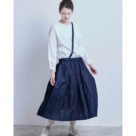 (g) グラム "LIGHT DENIM ONE SEHULDER SKIRT" ライトデニムワンショルダースカート