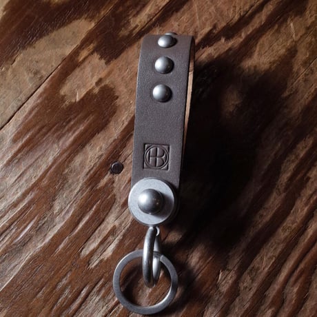hobo ホーボー"TUDDED KEY RING OILED COW LEATHER"キーリング