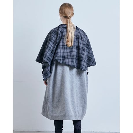 (g) グラム "TARTAN CHECK WOOL PONCHO" タータンチェックウールポンチョ