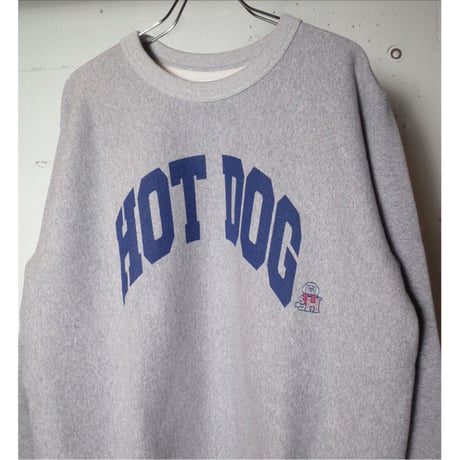 TACOMA FUJI RECORDS タコマフジレコード "HOT DOG COLLEGE LOGO SWEATSHIRT designed by Shuntaro Watanabe" スウェット