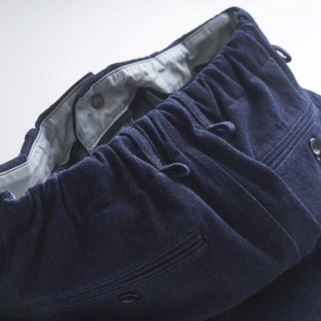 CURLY カーリー "INDIGO 2TUCK WIDE EZ SLACKS “ONE WASHED”