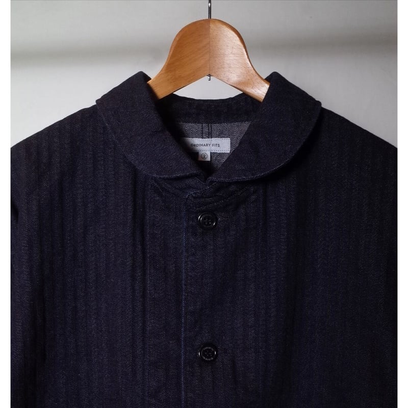 ordinary fits★ノーカラ　ブルゾン　 サイズ2　 ビンテージ加工 ordinary fits☆ノーカラ ブルゾン サイズ2 ビンテージ加工 楽天