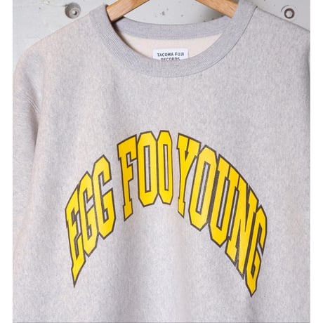 TACOMA FUJI RECORDS タコマフジレコード "EGG FOO YOUNG SWEATSHIRT designed by Shuntaro Watanabe"スウェット