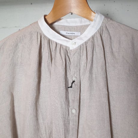 MANON マノン "LINEN CRELIC AMICAL SHT" リネンクレリックアミカルシャツ