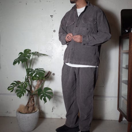 hobo ホーボー "SHIRT JACKET COTTON CORDUROY BENGALA MUD DYED"