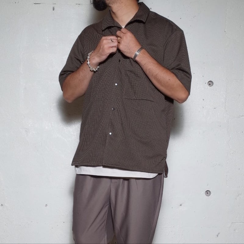 CURLY カーリー ” REGENCY S/S SHIRTS“HOUNDSTOOTH