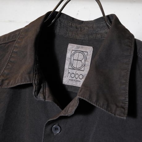 hobo ホーボー "L/S SHIRT COTTON WEATHER CLOTH OVERDYED" シャツ