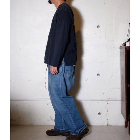 hobo ホーボー "L/S CREW NECK TEE COTTON JERSEY OVERDYED"