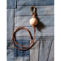hobo ホーボー"ROUND WOOD BEADS KEY RING with BRASS"