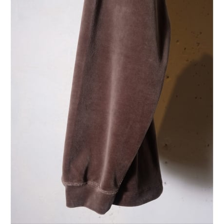 CURLY カーリー "VELOUR HALF ZIP P/O" ベロアハーフジッププルオーバー