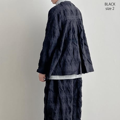 HARVESTY ハーベスティ"COTTON/WOOL SHRUNK PLAID ATELIER BLOUSE"シュリンクチェック アトリエブラウス