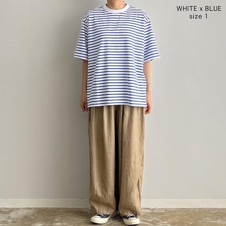 HARVESTY ハーベスティ"JUMBO S/S STRIPED TEE" ボーダー ジャンボ半袖Tシャツ
