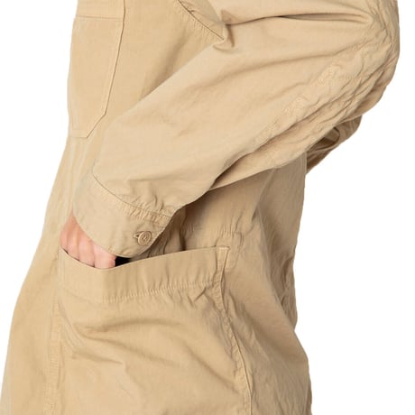 hobo ホーボー "ARTISAN SHIRT JACKET COTTON TWILL MATCHA DYED"