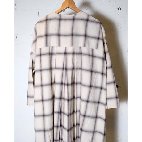 HARVESTY ハーベスティー"BRUSHED PLAID FABRIC ATELIER ROBE"アトリエローブ