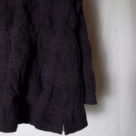 HARVESTY ハーベスティ"COTTON/WOOL SHRUNK PLAID ATELIER BLOUSE"シュリンクチェック アトリエブラウス