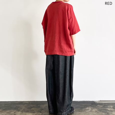 HARVESTY ハーベスティー "FRENCH LINEN S/S PULL OVER"フレンチリネンプルオーバー