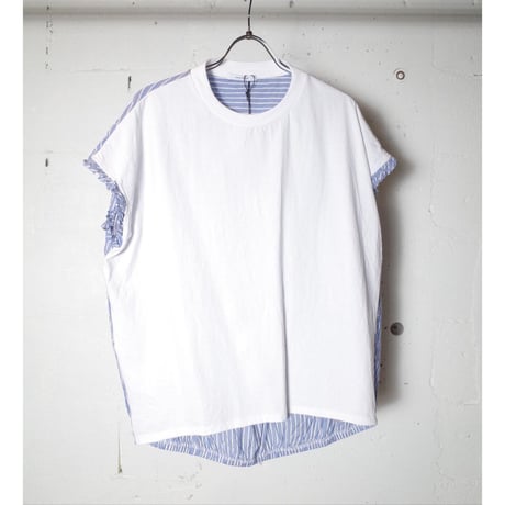 MANON マノン "CUT FRILL COMBI SHT TEE" カットフリル コンビシャツT