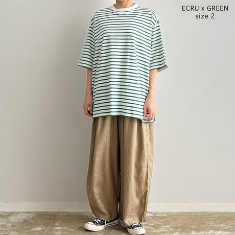 HARVESTY ハーベスティ"JUMBO S/S STRIPED TEE" ボーダー ジャンボ半袖Tシャツ