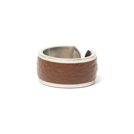 hobo ホーボー "BRASS RING with SHRINK LEATHER"リング