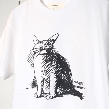 HARVESTY ハーベスティ"PRINTED T-SH (CAT)"