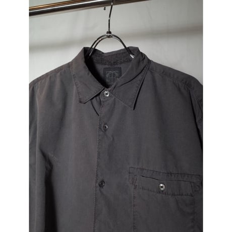 hobo ホーボー "ARTISAN L/S SHIRT COTTON BROAD CHARCOAL DYED"