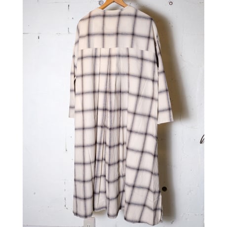 HARVESTY ハーベスティー"BRUSHED PLAID FABRIC ATELIER ROBE"アトリエローブ