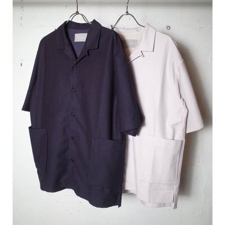 CURLY カーリー "LINEN BLENDED S/S SHIRT" リネンシャツ
