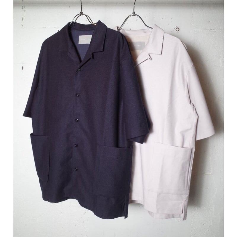 カーリー CURLY ＆ Co. オープンカラーシャツ 半袖 ライトグレー 2 CURLY&Co. - RELAXIN OPEN COLLAR SHIRTS/オープンカラーシャツ