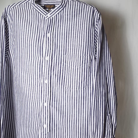 A VONTADE アボンタージ "Banded Collar Shirts -Cotton/Linen" バンドカラーシャツ