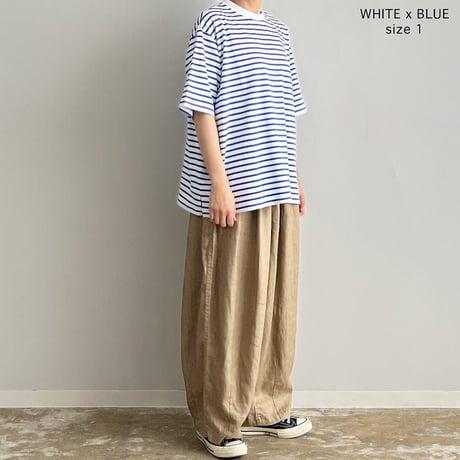 HARVESTY ハーベスティ"JUMBO S/S STRIPED TEE" ボーダー ジャンボ半袖Tシャツ