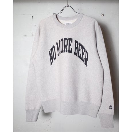 TACOMA FUJI RECORDS タコマフジレコード "NO MORE BEER COLLEGE LOGO SWEATSHIRT designed by Shuntaro Watanabe"