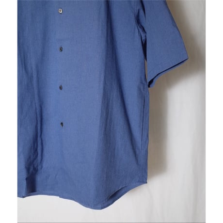 LAMOND ラモンド "Band Collar Chambray Half Sleeve Shirts"シャツ