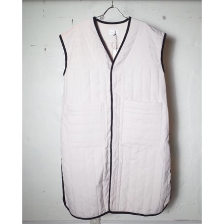 MANON マノン "QUILT PIPING LONG GILET"キルトパイピング ロングジレ