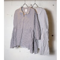 (g) グラム "STRIPE & CHECK SKIPPER GATHER TUNIC"