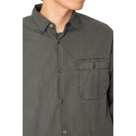 hobo ホーボー "ARTISAN L/S SHIRT COTTON BROAD CHARCOAL DYED"