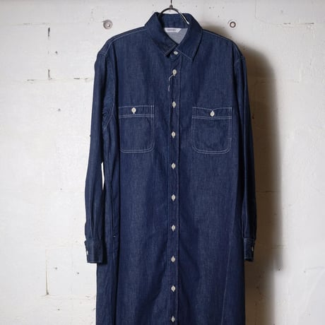 HARVESTY ハーベスティ"DENIM WORK SHIRT DRESS デニムワークシャツワンピース